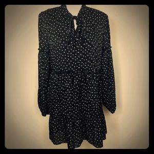 Tie neck dotted dress from Laundry